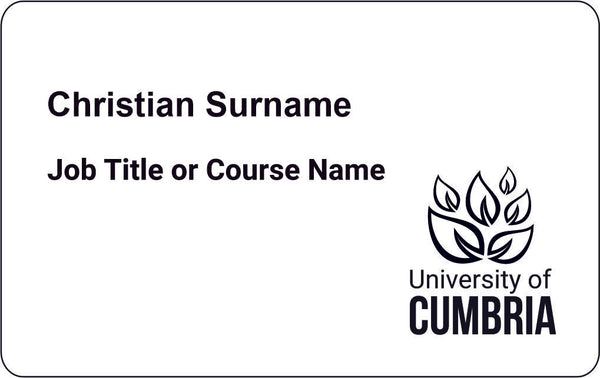 University of Cumbria Name Badge