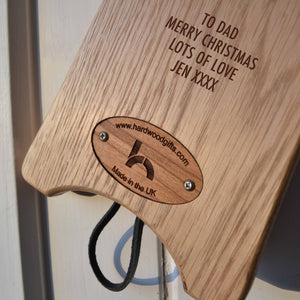 Oak Boot Jack - with list of all the 'Wainwrights' plus your personalised message on the reverse