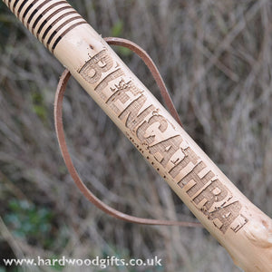 Sweet Chestnut Walking Stick – fully personalised with your message / logo / picture