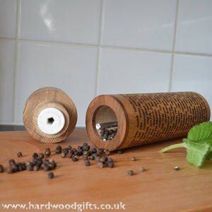 Pepper Mill - engraved with the Wainwright Fells and your own design on the top